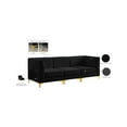 thumbnail image 2 of Meridian Furniture Alina Black Velvet Modular Sofa, 2 of 18