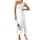 thumbnail image 4 of Vestido largo Minnieouse de mujer estético Sin mangas plisado un hombro color Blanco XL, 4 of 6