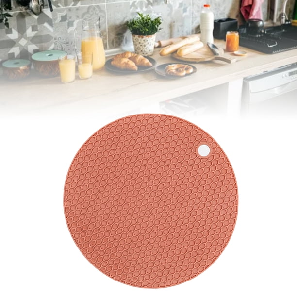 Salvamanteles Para Platos Calientes, Tapetes De Goma Antideslizantes Para Cacerolas De Cocina, Diámetro 18 Cm, Grosor 0,5 Cm, Aislamiento Térmico Eficiente, Tapetes Para