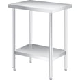 thumbnail image 2 of Royalbelle Table de Préparation en Acier Inoxydable 18x24 avec Tablette Inférieure, Sans Roue, 2 of 6