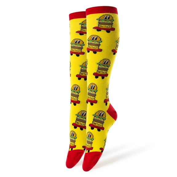 OoohYeah Womens Novelty Funny Knee High Socks, Colorful Cotton Socks, Burgers On Wheels
