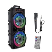 Oture Portable Bluetooth PA Speaker,5000W Dual 8 Speaker Rechargeable Outdoor Party Karaoke Audio System -FM/AUX/MP3/USB