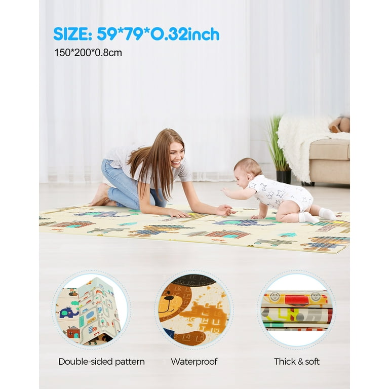 Shock-absorbing Double Sided Play Mat - Cabo Baby Rentals