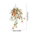 thumbnail image 5 of Artificial Flowers, Hanging Faux Flower Vine, Long Flower Garland for Wedding Party Wall Door Decor(Orange), 5 of 6