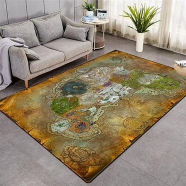 Area Rug World Map Carpet Kids Bedroom Playing Mat Living Room Large Area Rug Playroom Educational A