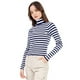 thumbnail image 2 of Playera Para Mujer Quarry A Rayas Con Cuello Alto Color Azul Marino, 2 of 4