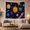 Rocket Sun, variant on Glowing Solar System with Orbiting Planets and Nebula, Dreamy Celestial for Astronomy Fans, Imaginative Space Scene Art, Birthday Gift Tapestry Wall Hanging for Bedroom and Living Room