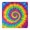 Rainbow Tie Dye-1, variant on Rainbow Tie Dye Mandala Pattern Square Fitted Tablecloth with Elastic Edge,Square Table Cover,Washable Elastic Table Cover for Home Kitchen Party Decor 34"x34"