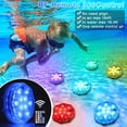 thumbnail image 6 of DONGPAI Pond Lights RGB Underwater Waterproof Pool Light, Remote Control IP68 Waterproof LED Submersible Fountain Lights for Fish Aquarium Tank Garden Yard Pool, 6 of 7