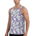 thumbnail image 2 of Rateoe Lavender Flowers Pattern Sleeveless Gym Shirt Muscle Tee Breathable Workout Shirt Slim-Fit Tank Quick Dry Fit Muscle Tank Top Bodybuilding Sleeveless T Shirt-3X-Large, 2 of 7
