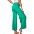 thumbnail image 2 of Maqroz Women's High Waisted Wide Leg Yoga Pants, Palazzo Style Lounge Trousers for Casual Workout Travel, Soft Stretch Flowy Full Length Bottoms, 2 of 4