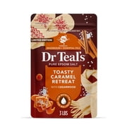 Dr Teal's Toasty Caramel Epsom Salt Magnesium Bath Soak, Essential Oil, 3 lbs