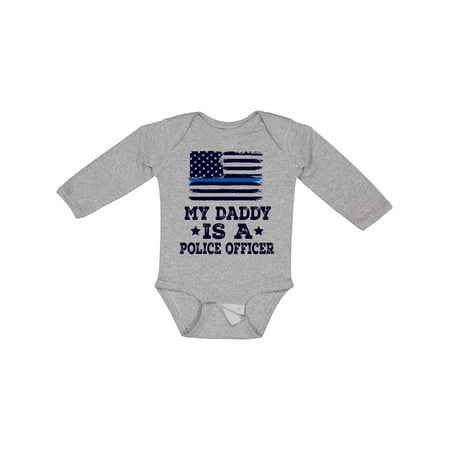 

Inktastic Daddy is a Police Officer Policeman Law Enforcement Gift Baby Boy or Baby Girl Long Sleeve Bodysuit