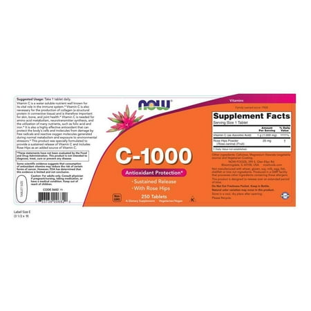 Now Supplements Vitamin C 1000 Sustained Release With Rose Hips 250 Tablets Walmart Canada Now Supplements Vitamin C 1000 Sustained Release With Rose Hips 250 Tablets Walmart Canada