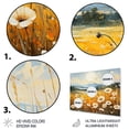 thumbnail image 3 of Designart "White Beige Buttercups landscape Pointillism Dot" Floral Metal Wall Art Prints, 3 of 5