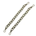 thumbnail image 1 of 2 piezas 30 cm de repuesto de cadena de hierro antiguo DIY accesorios de correa de bolso accesorios de asa para bolso de mano (bronce), 1 of 8