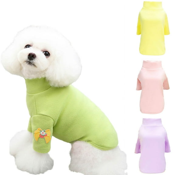 Walbest Pet Dog Turtleneck Clothes Dog Pullover Cotton Sweater Soft Thickening Warm Pup Dogs Shirt Winter Puppy Sweater for Dogs