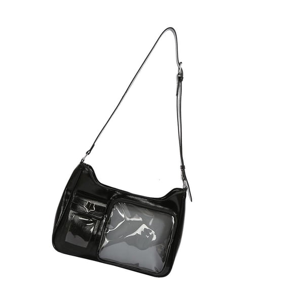 Transparent Shoulder Bag Fashion Itabag Clear Window for PinsAn1meDisplay Toted Bag Handbag Crossbody Bag for Women