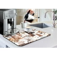 thumbnail image 3 of Coffee Bar mat Accessories for Countertop Absorbent Hide Stain Rubber Backed Dish Drying Mats for Kitchen Counter Draining Pad Decor Gift Fit Under Coffee Maker Coffee Pot Espresso Machine (20x12in), 3 of 6