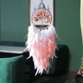 thumbnail image 3 of 1pc Pink Feather Dream Catcher Gravel Tree of Life Hanging DreamCatchers Hand Woven Bedroom Living Room Garden Home Decoration DreamCatcher, 3 of 6