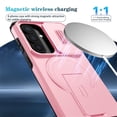 thumbnail image 2 of Case for Samsung Galaxy S26+ 5G 6.7" with Invisible Fold Holder Stand, MagSafe Magnetic Wireless Charging,Sliding camera casing,Shockproof Dropproof Tough Rugged Protective Case Cover,Pink, 2 of 10