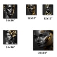 thumbnail image 4 of Designart "Black And Gold Elegance V" Fashion Woman Metal Art Print Set, 4 of 5