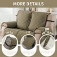 thumbnail image 7 of Y YUNHSOM Waterproof Stretch Recliner Chair Covers, Stable Washable Slipcovers Chair Protectors for Home, Kitchen, Office (Khaki,2Seat), 7 of 7