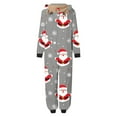 thumbnail image 5 of Odeerbi Christmas Onesie Pajamas for Family Holiday Sleep Jumpsuit Long Sleeve Family Christmas Pajamas Matching Sets Mom Printed Loungewear Jumpsuit Sleepwear Xmas PJs Set Gray, 5 of 6