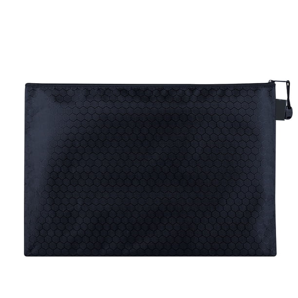 Bolsa de Archivo con Patrón de Fútbol, Bolsa de Lona Reforzada con Cremallera, Bolsa de Datos, Bolso de Papelería para Estudiantes, Impermeable