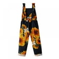 thumbnail image 3 of Xinhuaya Toddler Girls Jumpsuit Overalls Kid Sun Flower Prining Adjustable Rompers Pants 1-6 Years, 3 of 8