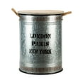 thumbnail image 5 of Organize It All Cobblestone Metal Storage Bin Set of 2 with Wooden Lid, 5 of 8
