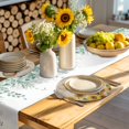 thumbnail image 4 of Vintage Elephants Round 13 Inch Placemats Set of 2, Spring Summer Sunflowers Daisy Floral HeatResistant Non Slip Place Mats for Dining Table, Wipeable Braided Kitchen Table Mats for Housewarming, 4 of 9