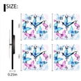thumbnail image 3 of Square Wall Clock,Blue And Pink Butterflies On The White BackgSquare,Silent Non-Ticking Wall Clock Decor for Home Office Kitchen Living Room Bedroom(14inch), 3 of 4