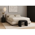 thumbnail image 2 of Meridian Furniture Niagara Black Boucle Fabric Bench, 2 of 7