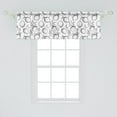 thumbnail image 2 of Ambesonne Lemons Window Valance, Monochrome Citrus Fruits, 54" X 18", Grey and White, 2 of 3