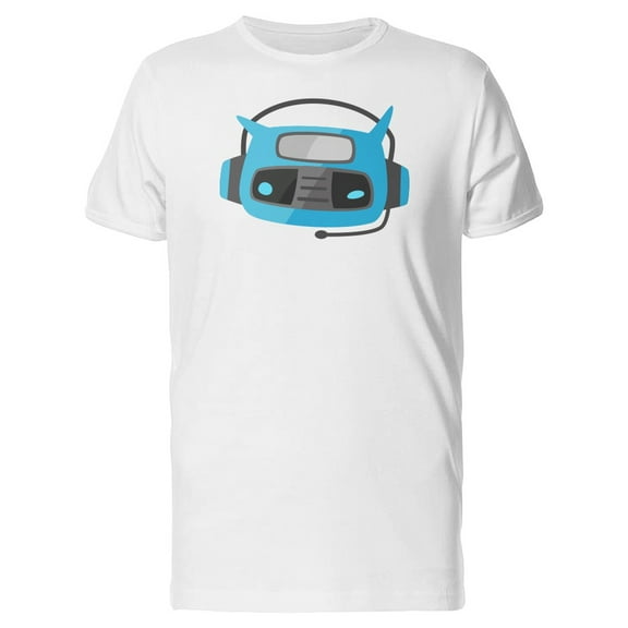 Blue Cartoon Robot Tee Men's -Image by Shutterstock