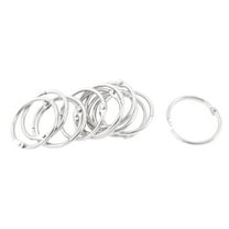 Unique Bargains 12pcs 25mm Inner Dia Book Office Metal Loose Leaf Binder Hinge Snap Ring Keyring