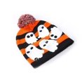 thumbnail image 1 of Sombreros de Halloween, suéter, gorro tejido de alce de Papá Noel con luz LED, patrón de dibujos animados, regalo de Navidad para niños, suministros de Año Nuevo, 1 of 4