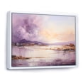 thumbnail image 3 of Designart "Golden Lakeside Majesty Purple and Gold Scenery II" Oversized Cottage Framed Wall Art - Country Purple Lake Hallway Framed Wall Art Decor, 3 of 7