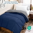 thumbnail image 4 of Bare Home 1800 Collection Reversible Down Alternative Comforter, All-Season, Twin/Twin-XL, Dark Blue/Gray, 4 of 10