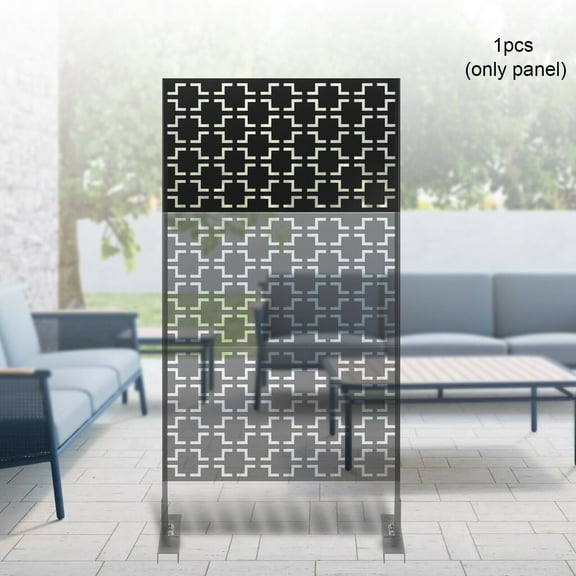 Miumaeov Decorative Privacy Screen Panel 46"H×23.6"W Metal Laser Cut Privacy Screen Fence for Outdoor Indoor Garden Backyard Patio Decor