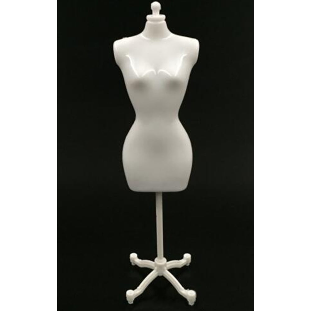 White Black Dress Form Clothing Clothes Gown Doll Mannequin Model Stand Holder