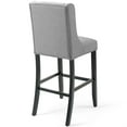thumbnail image 3 of Modway Baron Upholstered Fabric Bar Stool in Light Gray, 3 of 7