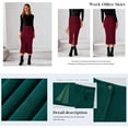 thumbnail image 7 of PRETTYGARDEN Women's Fall Midi Pencil Skirts Dressy Casual Work Office High Waisted Trendy Winter Corduroy Skirt with Slit, 7 of 7