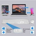 thumbnail image 2 of Rechargeable Wireless Keyboard Mouse, UrbanX Slim Thin Low Profile Keyboard and Mouse Combo with Numeric Keypad Silent Keys for Acer Chromebook 14" Laptop - White, 2 of 7