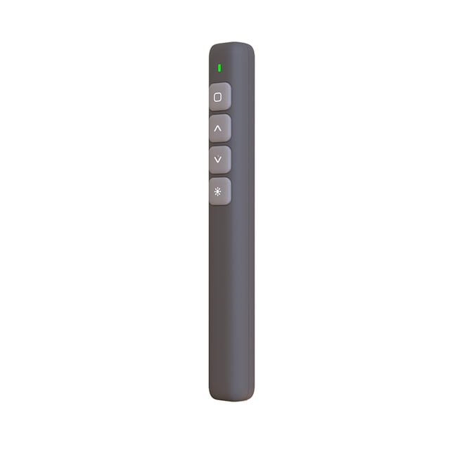 walmeck 2.4GHz Wireless Presenter Remote Red Light Pointer Presentation Clicker Wireless Presenter PPT Flip Pen with USB Receiver Grey