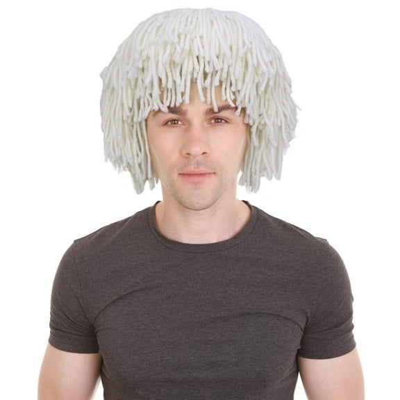 HPO Adult Men's Medium Red Wig | Perfect for Halloween Wig | Flame-Retardant Wille Fiber