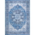 thumbnail image 4 of JONATHAN Y WASHABLE 4 x 6 Area Rug, Maris Ornate Medallion - Blue/Navy, WSH109B-4, 4 of 7