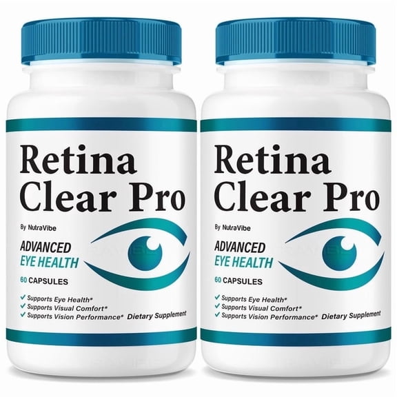 (2 Pack) Retina Clear Capsules – Daily Eye Care Formula with Original Blend to Support Visual Wellness, Eye Comfort & Healthy Vision | Just 2 Gentle, Easy-to-Swallow Pills (120 Capsules)