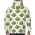 thumbnail image 7 of Pofeuu Sloth Sitting Tropical Leaves Print Mens Casual Hooded Collar Drawstring Hoodies Pullover Sweatshirts Casual Long Sleeve Shirts-XX-Large, 7 of 7